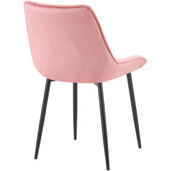 Ensemble de 2 chaises de salle à manger Wallace en velours rose