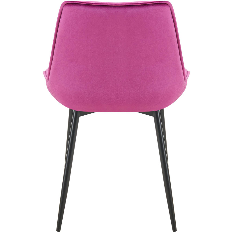 Ensemble de 2 chaises de salle à manger Wallace en velours violet