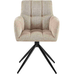 Chaise de salle à manger Jonah, tissu marron clair