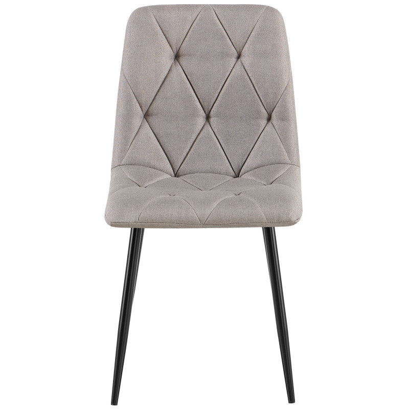 Ensemble de 2 chaises de salle à manger en tissu Clairton gris clair