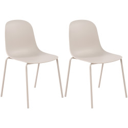Ensemble de 2 chaises Hardin, gris clair