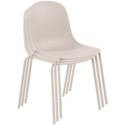 Ensemble de 2 chaises Hardin, gris clair