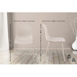 Ensemble de 2 chaises Hardin, gris clair
