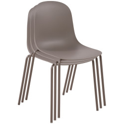Ensemble de 2 chaises Hardin couleur taupe