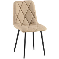 Chaise de salle à manger Clairton, tissu taupe