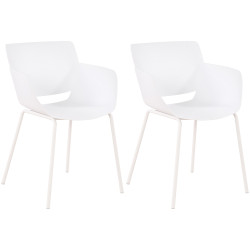 Ensemble de 2 chaises Alpena, blanches