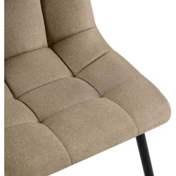 Ensemble de 2 chaises de salle à manger Tilde, tissu taupe