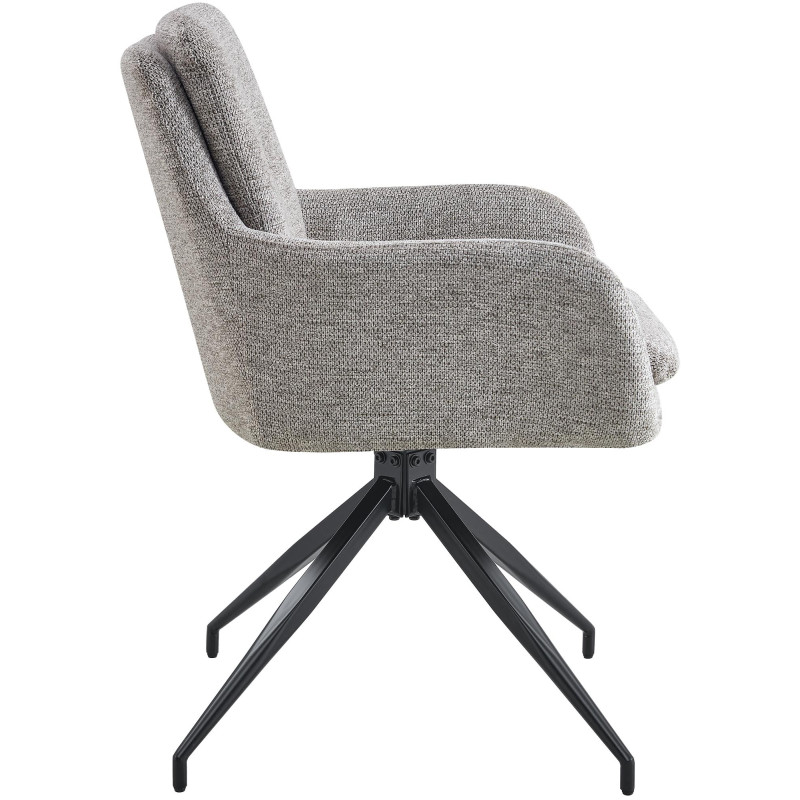 Chaise de salle à manger Pickett en tissu taupe