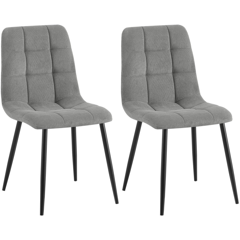 Ensemble de 2 chaises de salle à manger Tilde Cord gris