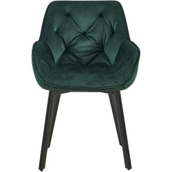 Ensemble de 2 chaises de salle à manger Antigo en velours vert