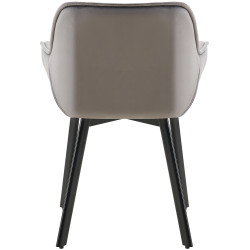 Ensemble de 2 chaises de salle à manger Antigo en velours gris foncé