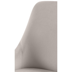 Ensemble de 2 chaises de salle à manger Elmira en velours noir et gris