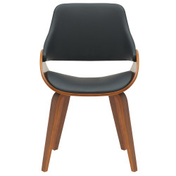 Ensemble de 2 chaises de salle à manger Vangale noyer/noir