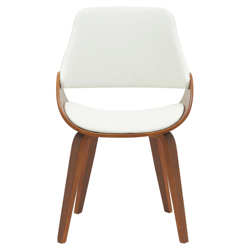 Ensemble de 2 chaises de salle à manger Vangale noyer/blanc