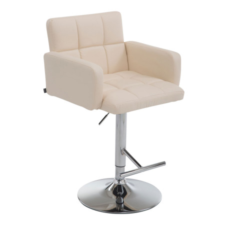 Tabouret de bar Los Angeles simili cuir C crème