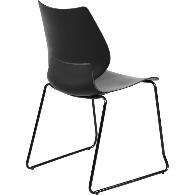 Ensemble de 2 chaises Houma, noires