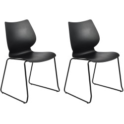 Ensemble de 2 chaises Houma, noires