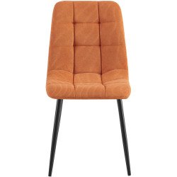 Conjunto de 2 cadeiras de sala de jantar Antibes Cord laranja