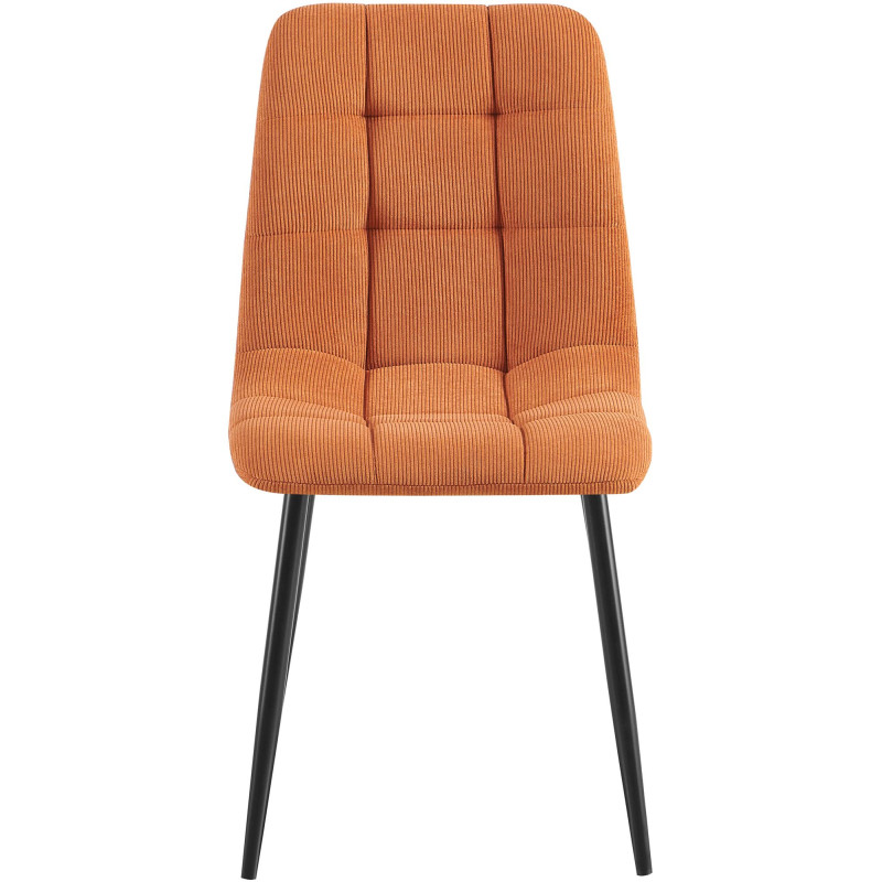 Conjunto de 2 cadeiras de sala de jantar Antibes Cord laranja