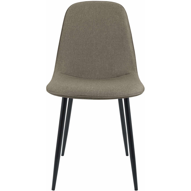 Conjunto de 4 cadeiras de sala de jantar Maryam, tecido taupe