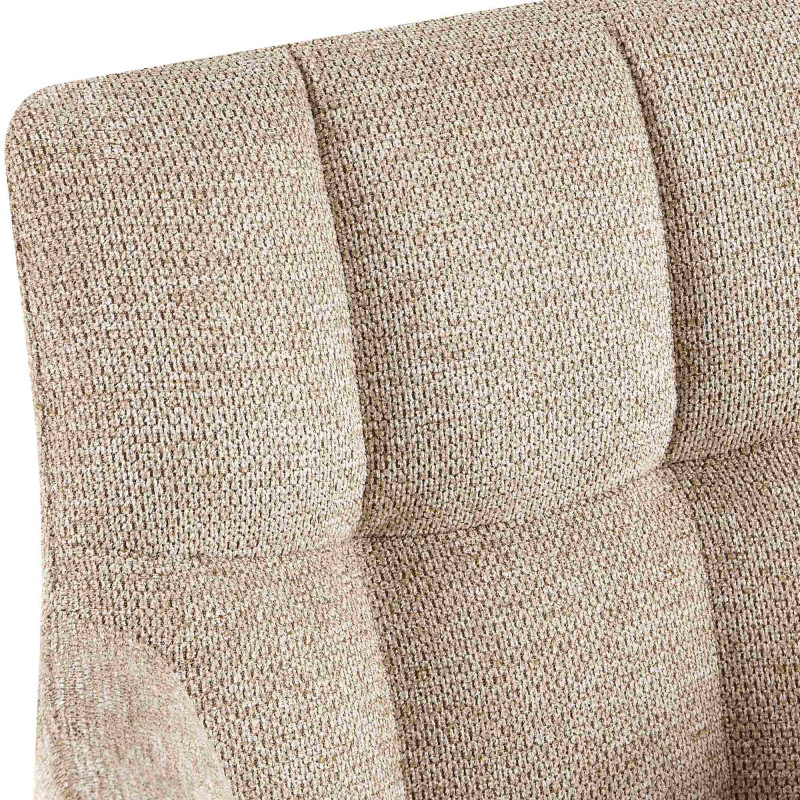 Conjunto de 2 cadeiras de sala de jantar Jonah, tecido castanho claro