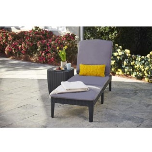 Keter Chaise longue avec coussin Jaipur Graphite 432693