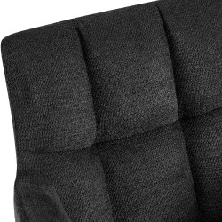 Ensemble de 2 chaises de salle à manger Jonah, en tissu noir