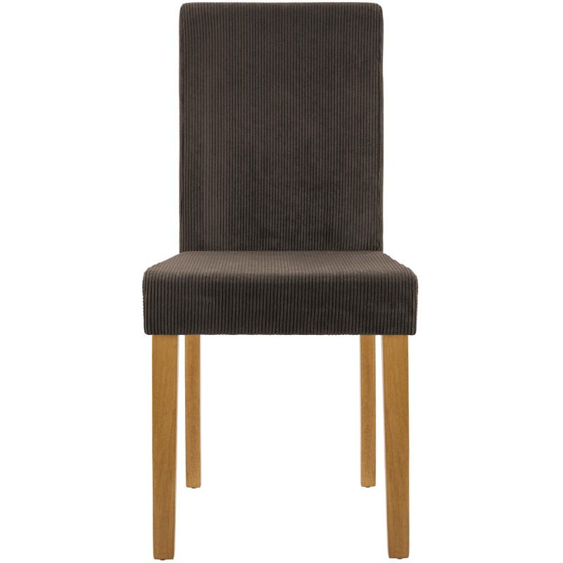 Conjunto de 2 cadeiras de jantar Ina Cord castanho claro antigo