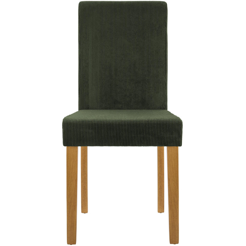 Conjunto de 2 cadeiras de jantar Ina Cord verde claro antigo