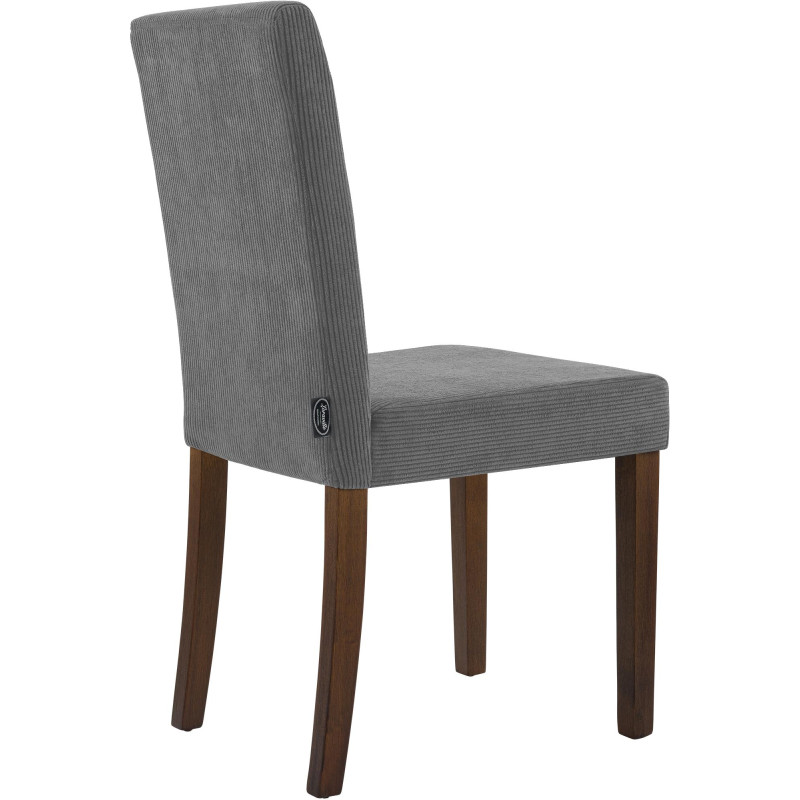 Ensemble de 2 chaises de salle à manger Ina Cord gris foncé antique