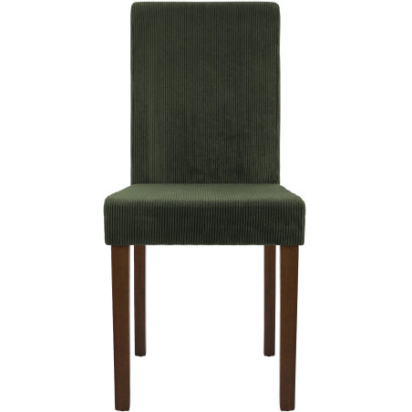 Conjunto de 2 sillas de comedor Ina Cord verde oscuro antiguo