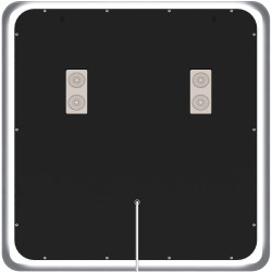 Specchio da bagno Jericho 80x80 con Bluetooth e vetro trasparente