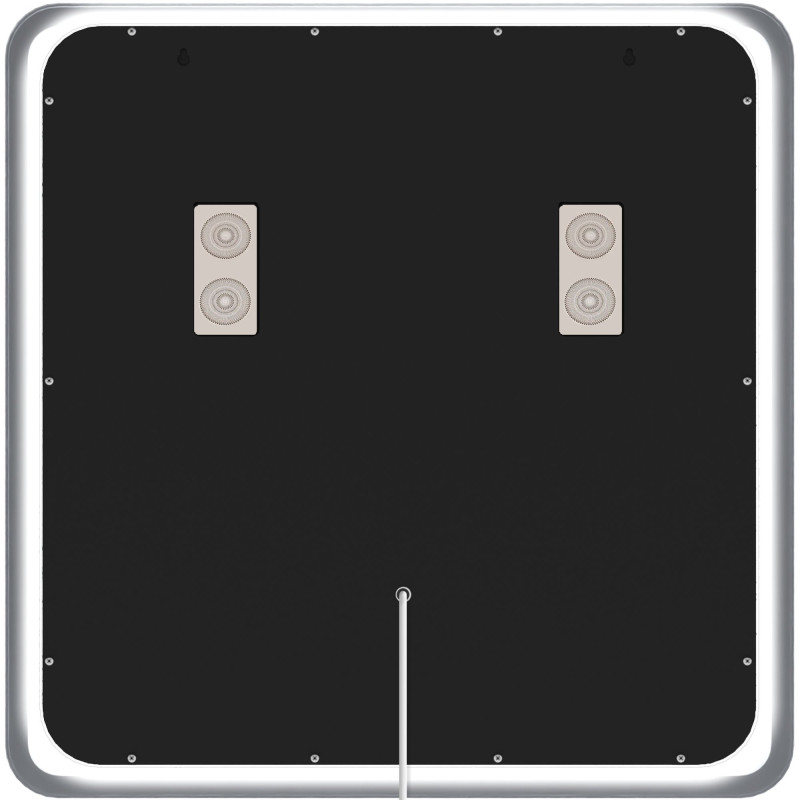 Specchio da bagno Jericho 80x80 con Bluetooth e vetro trasparente