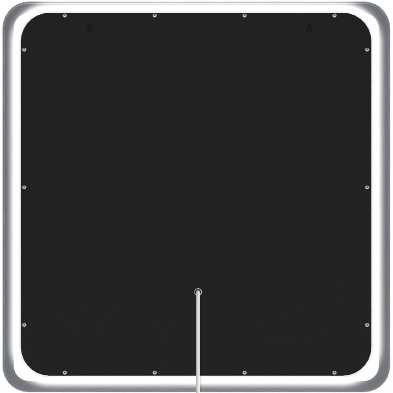 Miroir de salle de bain Jericho 80x80 sans Bluetooth, verre transparent