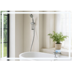 Specchio da bagno Jaffrey 70x100 con Bluetooth e vetro trasparente