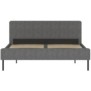 Lit adulte SIME - 160 x 200 cm - Sommier inclus - Gris