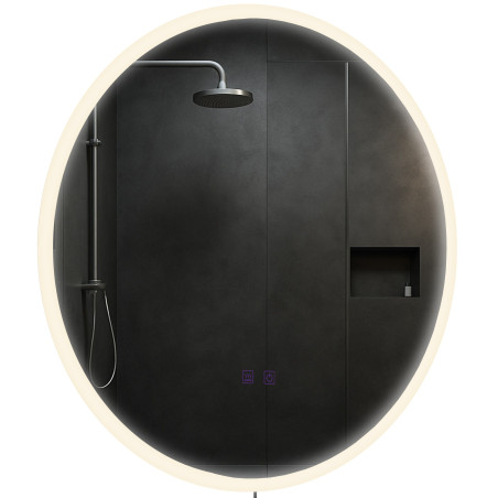 Specchio da bagno Laconia 60 con Bluetooth, vetro trasparente