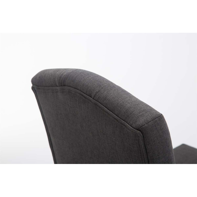 Tabouret de bar Louise en tissu antique gris foncé