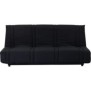 LENA Banquette clic clac 3 places - tissu Noir - Style contemporain - L 193 x P 92 cm