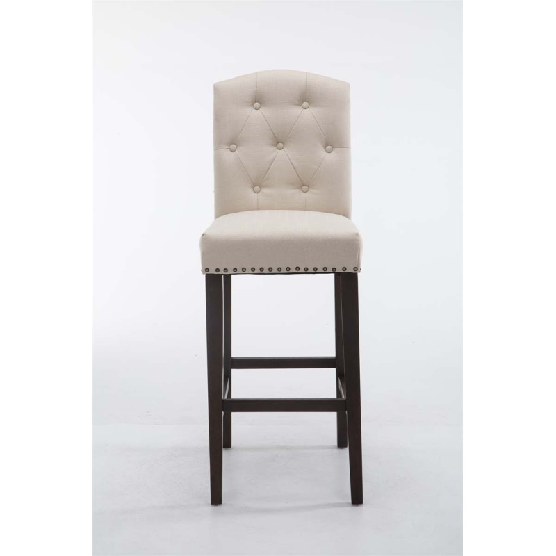Tabouret de bar Louise en tissu antique crème