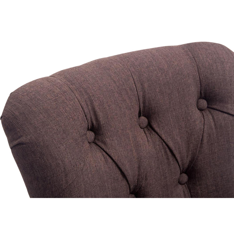 Tabouret de bar en tissu Lakewood, lumière antique brun