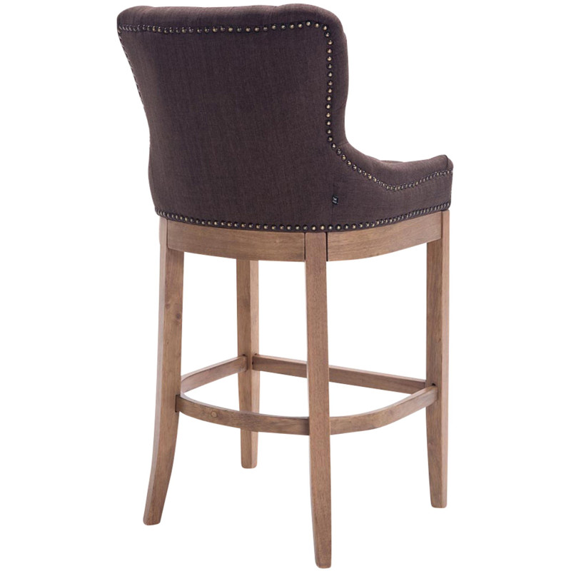 Tabouret de bar en tissu Lakewood, lumière antique brun