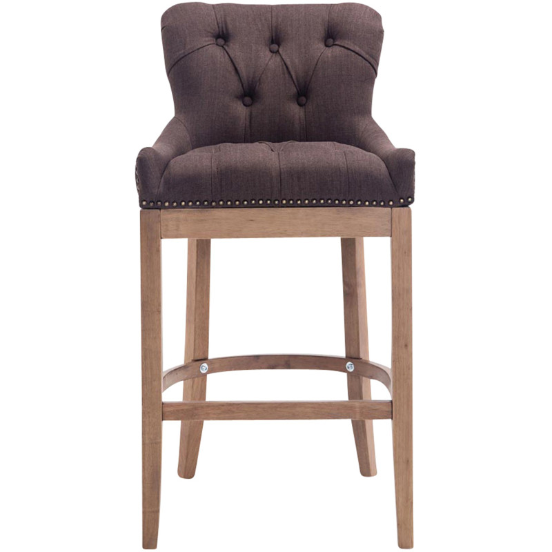 Tabouret de bar en tissu Lakewood, lumière antique brun