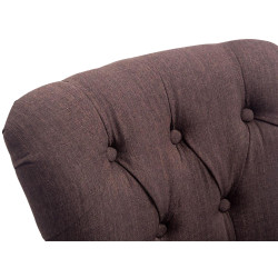 Tabouret de bar en tissu Lakewood, style antique brun