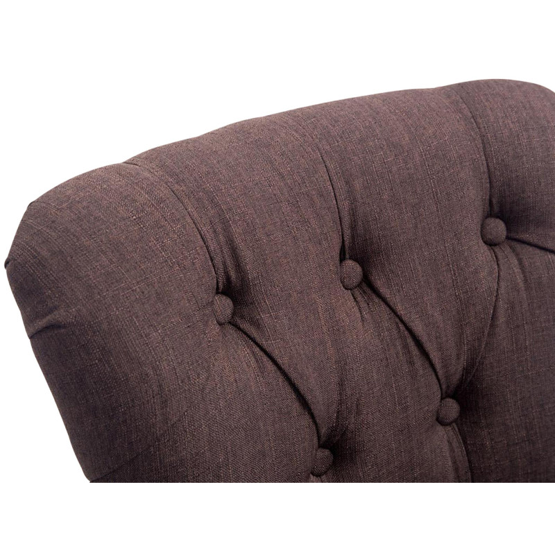 Tabouret de bar en tissu Lakewood, style antique brun