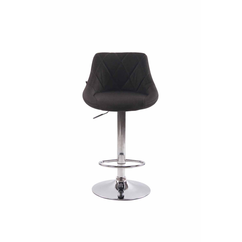 Ensemble de 2 tabourets de bar en tissu Lazio C gris foncé