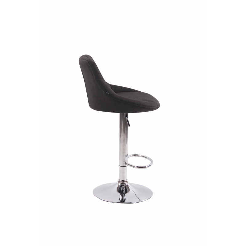 Ensemble de 2 tabourets de bar en tissu Lazio C gris foncé