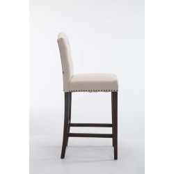 Tabouret de bar Louise en tissu antique crème