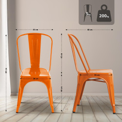 Chaise Benedikt orange