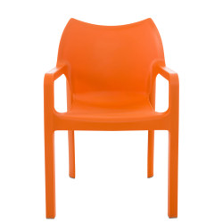 Lot de 2 chaises empilables DIVA orange